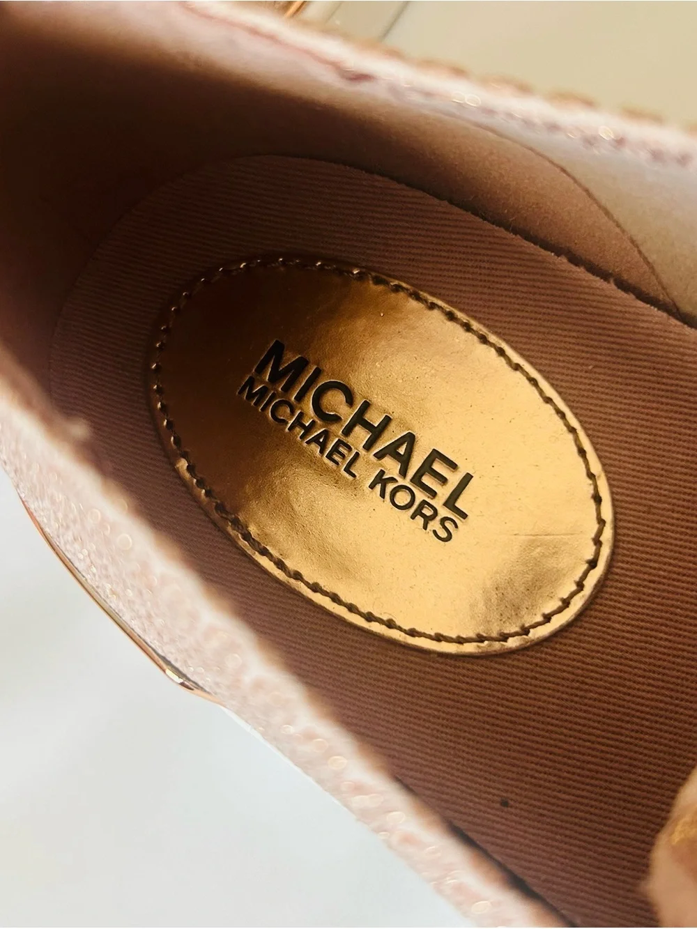 🌹💛Michael Kors🌹💛Slip-On Knit Sneakers in Blush Pink💓& Rosegold 🌹💛 Trim (EUC)